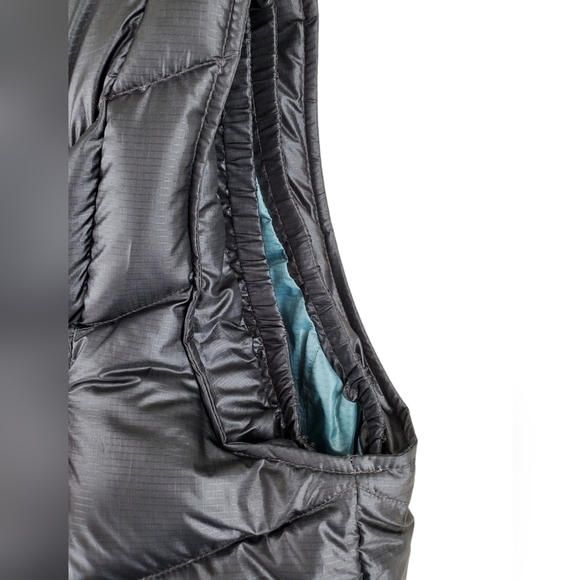 Eddie Bauer Goose Down Puffer Vest Womens L Full Zip Black Lightweight Gorpcore - Picture 7 of 15